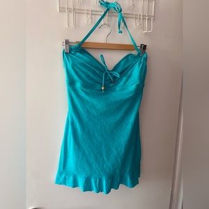 NWT Mainstream Blue/Turquoise swim dress 16